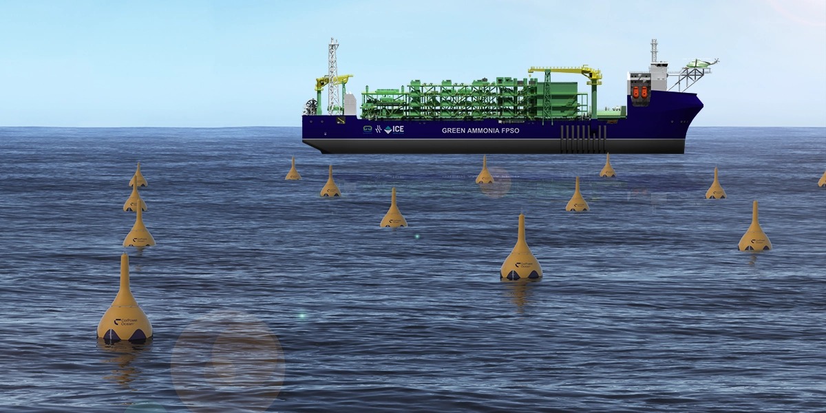 SwitcH2 and CorPower Ocean Pioneer Floating Green Ammonia Facility Powered by Wave Energy