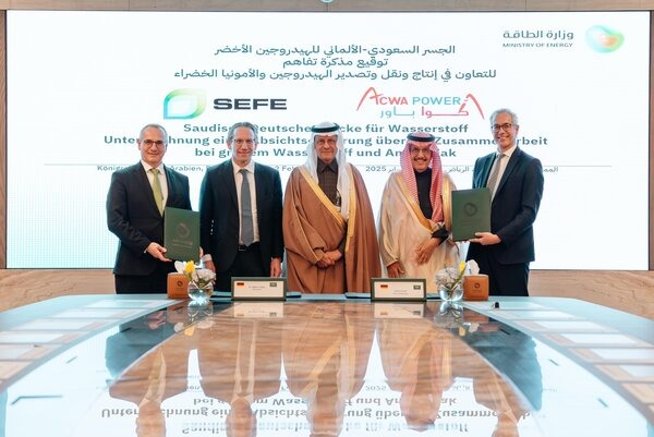 SEFE and ACWA Power Partner to Supply 200,000 Tonnes of Green Hydrogen to Europe by 2030